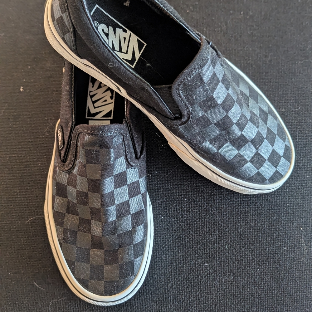 Vans Black Checkered Slip-On Shoes